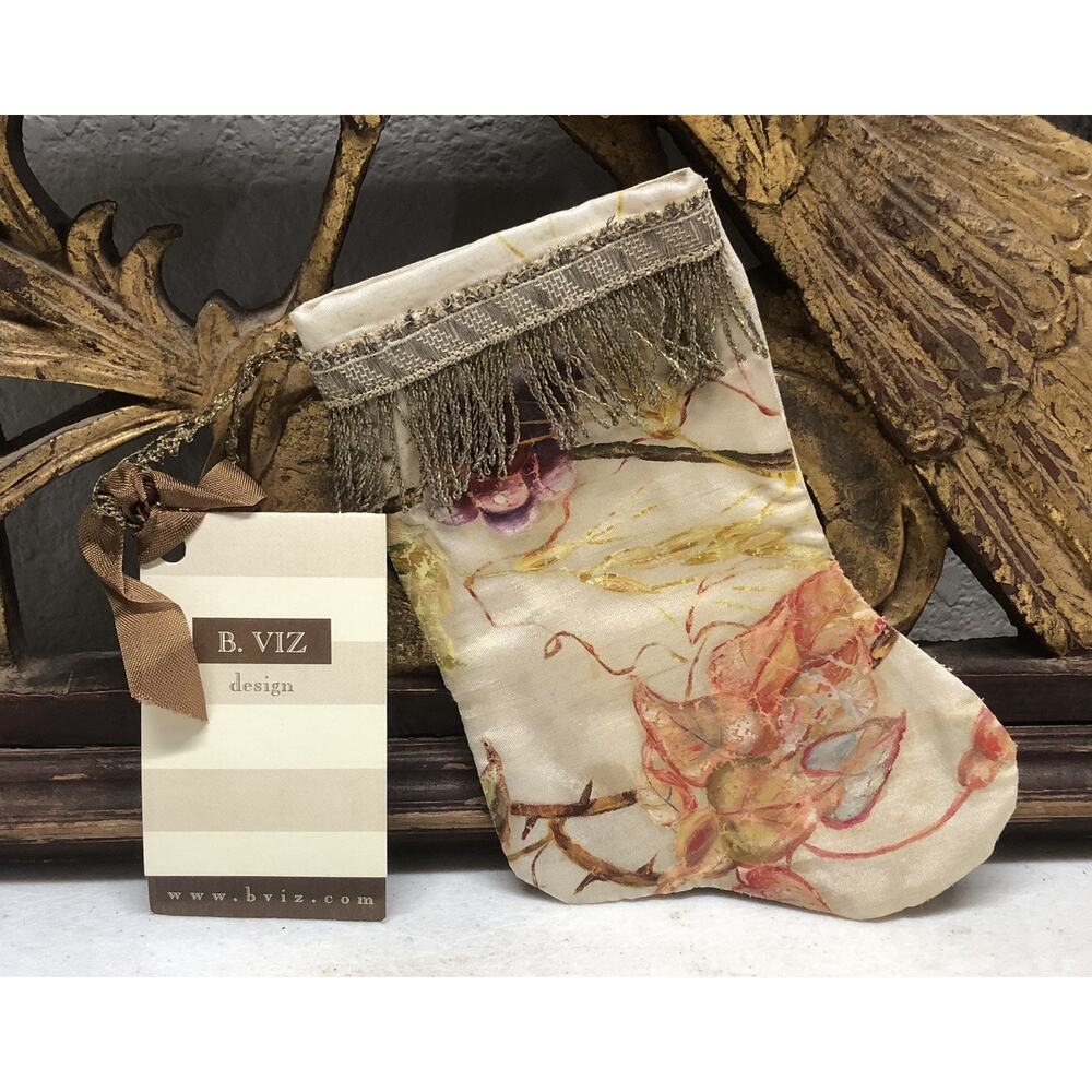 Handmade MINI STOCKING From Antique Vintage Textiles by B-VIZ Grapes L104